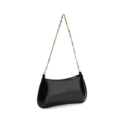 Jacquemus Black Calf Leather Bisou Chaine Small Shoulder Bag