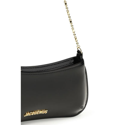 Jacquemus Black Calf Leather Bisou Chaine Small Shoulder Bag