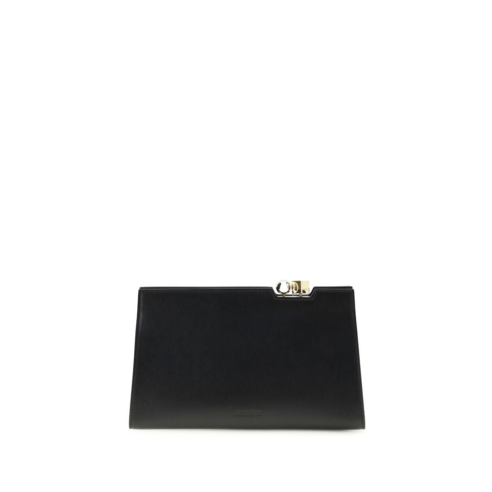 Jacquemus Black Calf Leather Le Salon Shoulder Bag