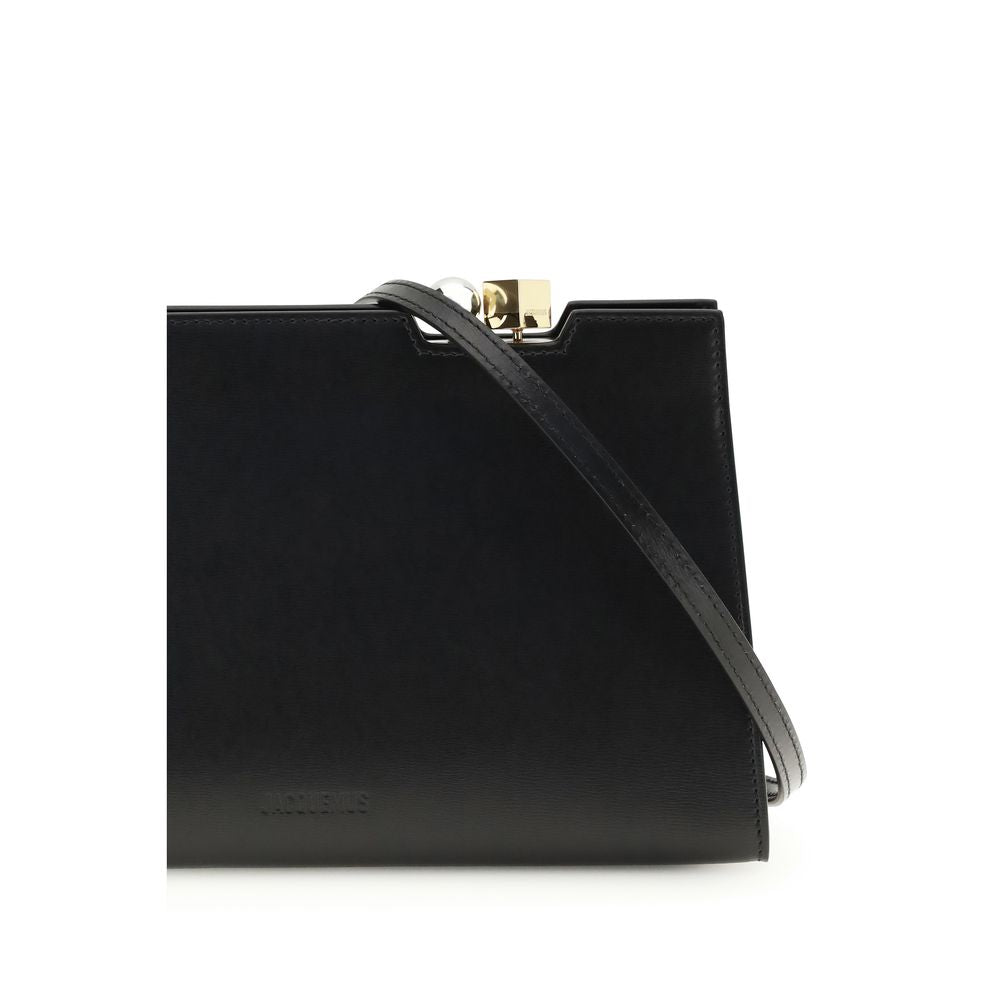 Jacquemus Black Calf Leather Le Salon Shoulder Bag