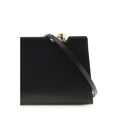 Jacquemus Black Calf Leather Le Salon Shoulder Bag