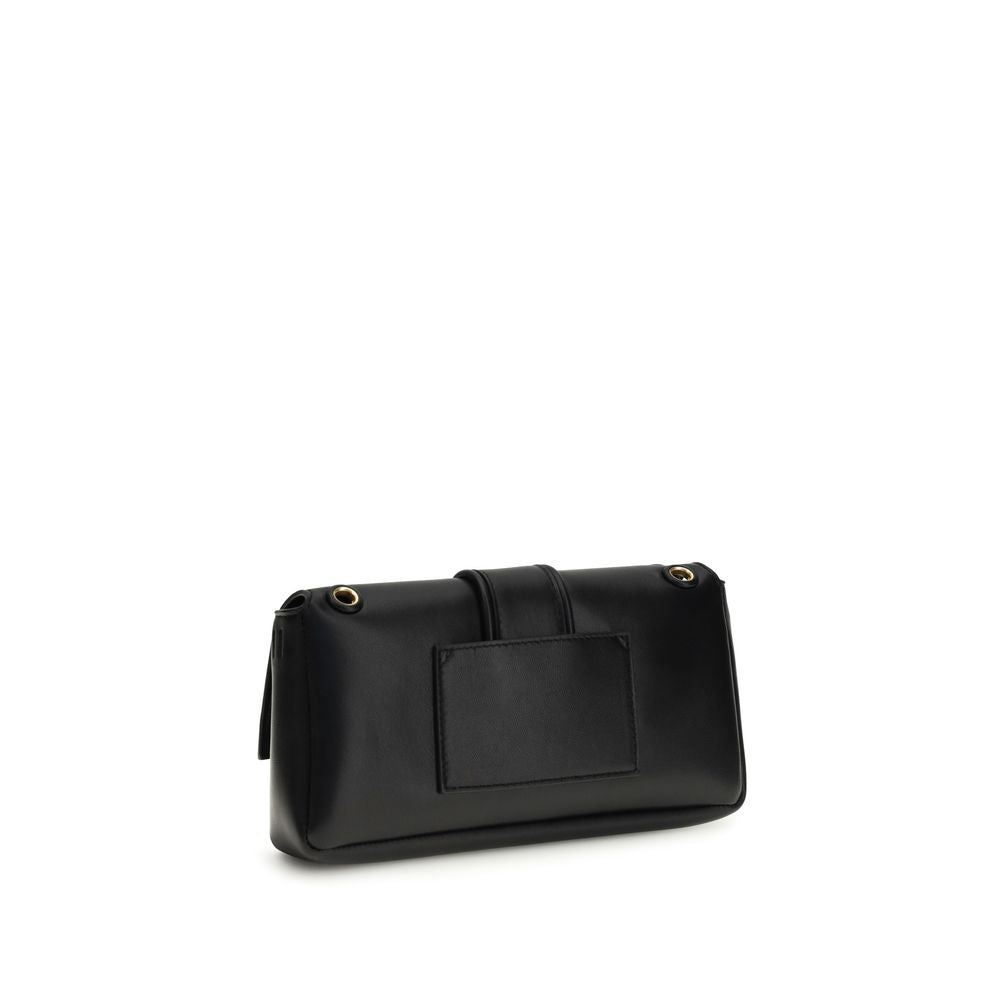 Jacquemus Black Calf Leather Shoulder Bag Le Bambino Chaine