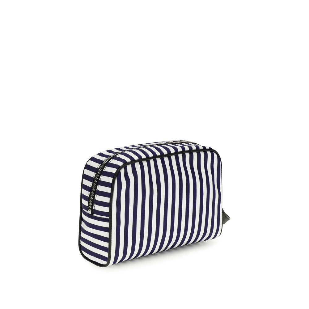 Dolce & Gabbana Navy & White Striped Washbag