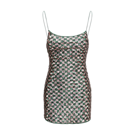 Oséree Sequins Chess Mini Dress
