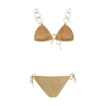 Oséree Lumière Ring Microkini - Gold Polyamide Bikini