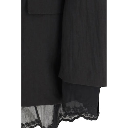 Our Legacy Black Linen Blazer - Reversible Drip Design