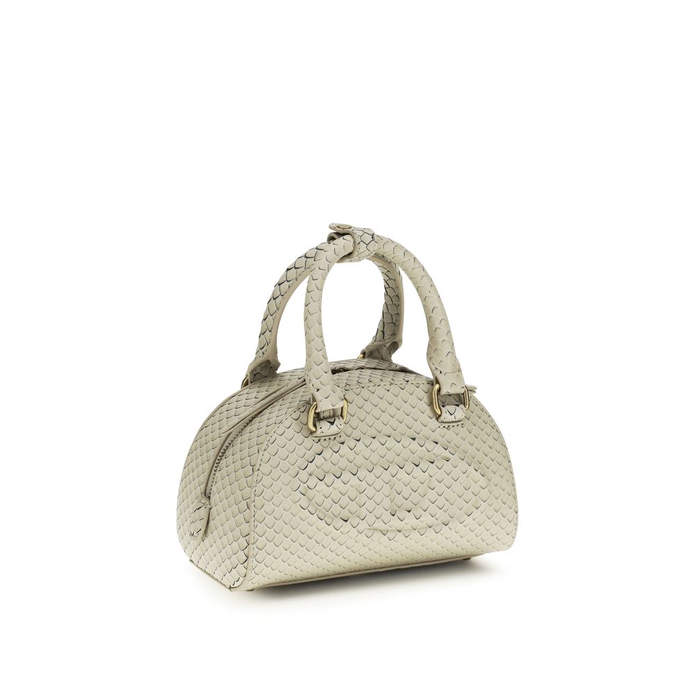 Diesel Beige Calf Leather Bos Taurus Handbag - 1DR Dome Handbag