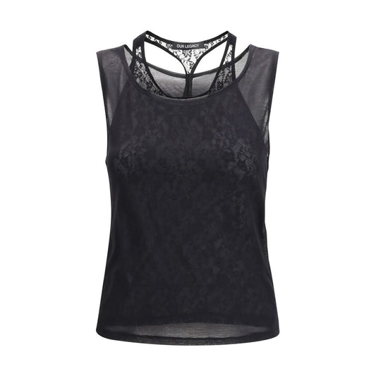 Our Legacy Black Cotton Swim Tank Top