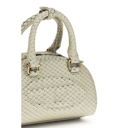 Diesel Beige Calf Leather Bos Taurus Handbag - 1DR Dome Handbag