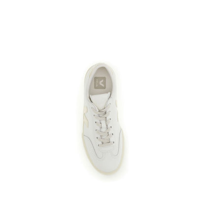 Veja White Calf Leather Volley Low Top Sneakers