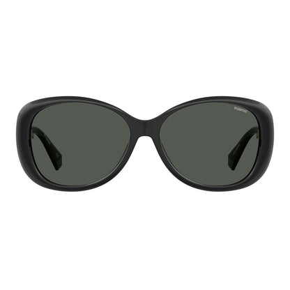Polaroid Women’s Sunglasses – Black Butterfly Frame, Grey Polarized Lenses