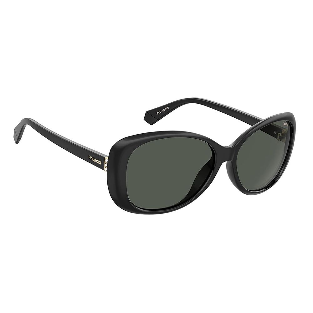 Polaroid Women’s Sunglasses – Black Butterfly Frame, Grey Polarized Lenses