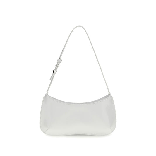 Jacquemus White Calf Leather Bisou Perle Shoulder Bag