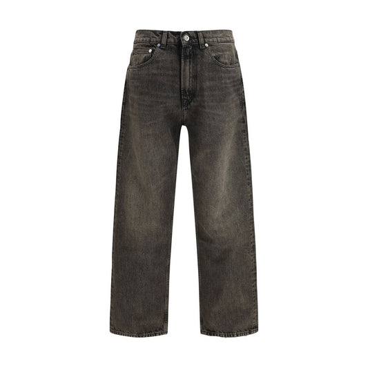 Our Legacy Black Cotton Relaxed Fit Jeans - Third Cut Nocturne Dust Wash