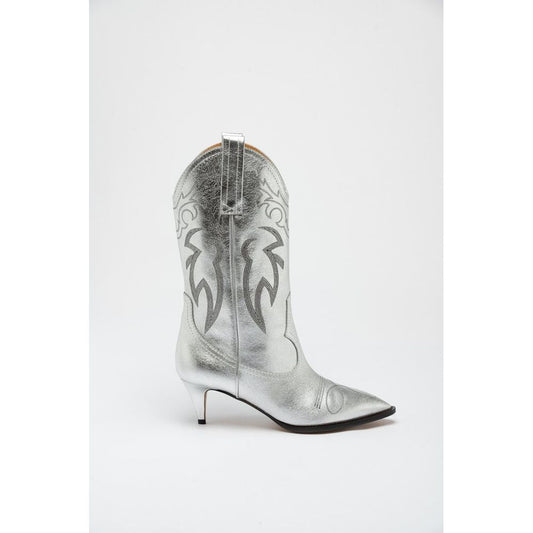 Moschino Multicolor Viscose High Heel Boots - EU 40 | US 7