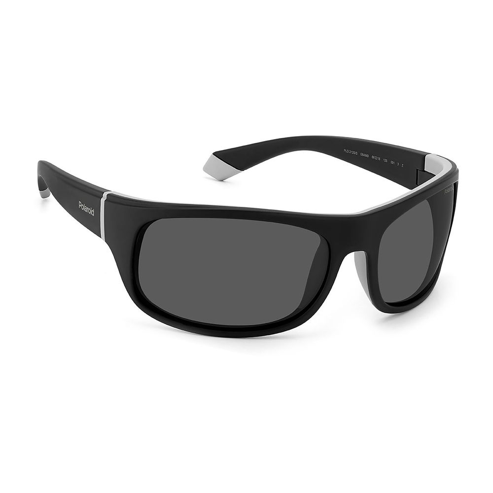 Polaroid Men's Sunglasses – Black Rubber Frame, Grey Polarized Lenses
