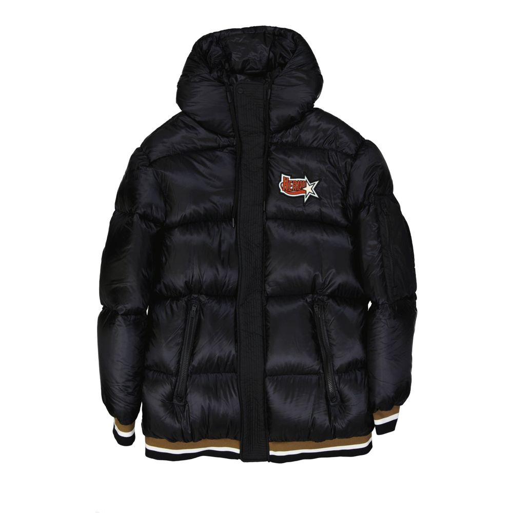 Herno Black Polyamide Bomber Jacket