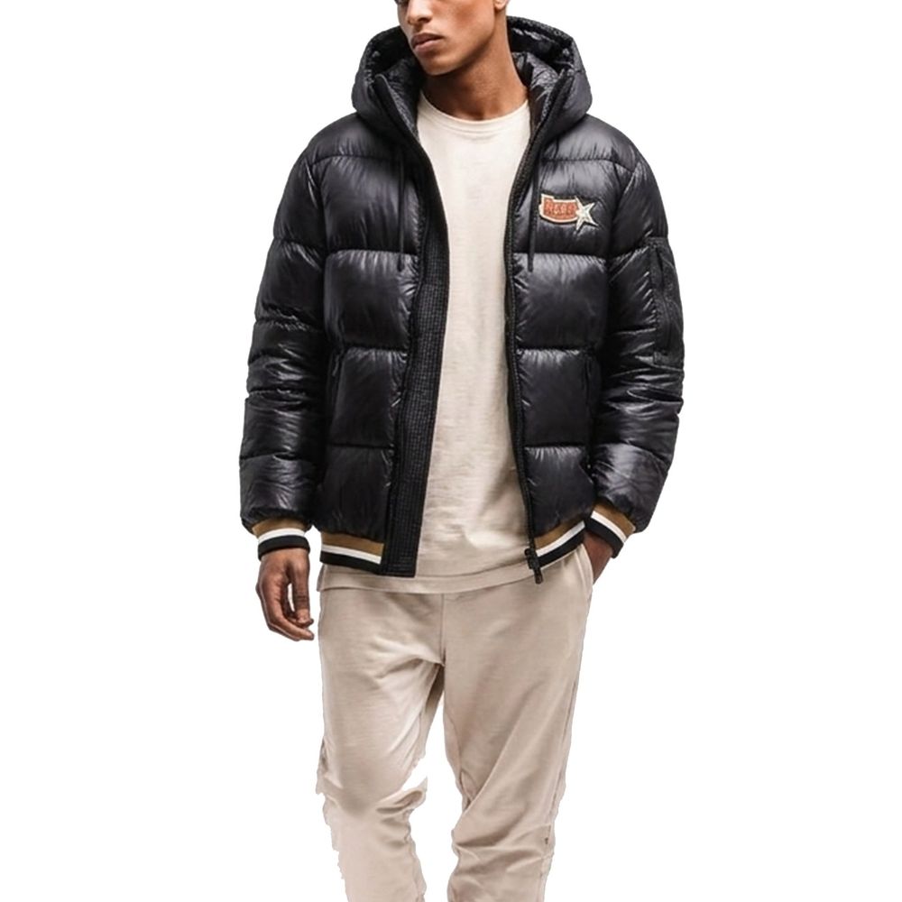 Herno Black Polyamide Bomber Jacket