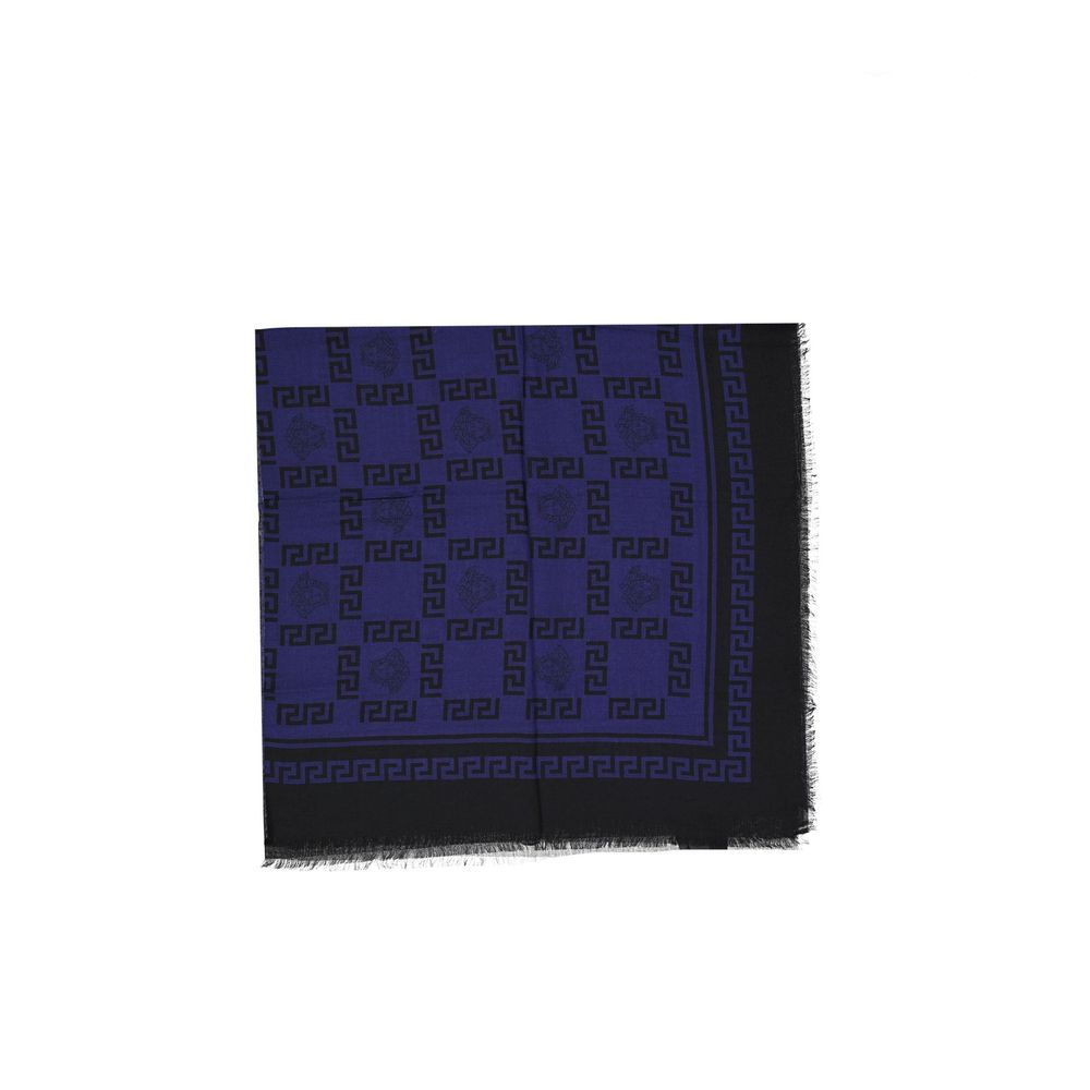 Versace Blue Modal Scarf - A Statement of Elegance