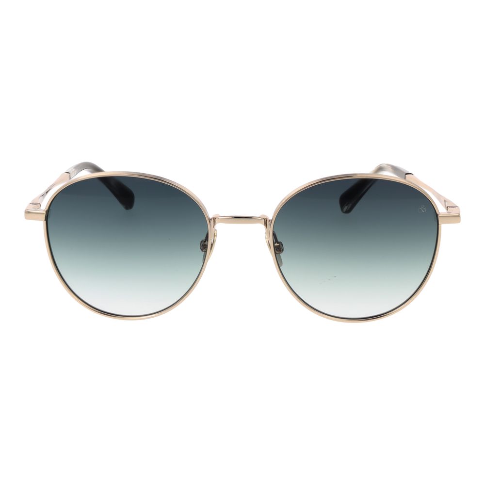 Scotch & Soda Women’s Sunglasses – Gold Full-Rim Frame, Turquoise Gradient Lenses