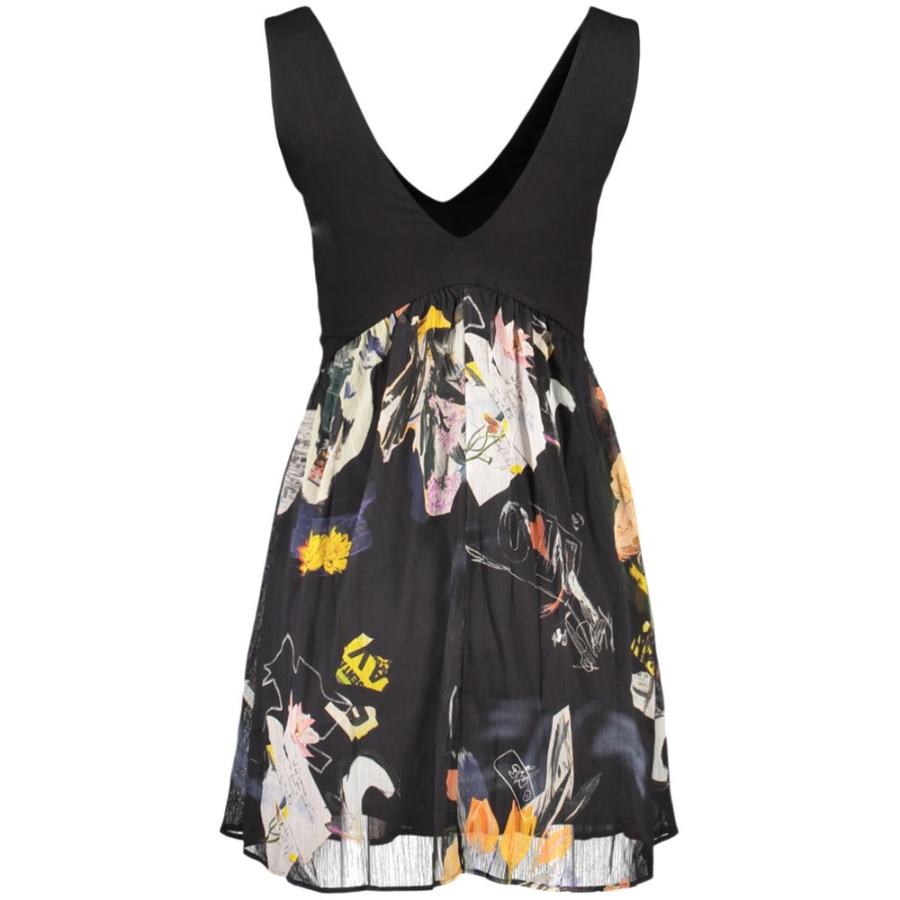 Desigual Short Collage Dress in Black