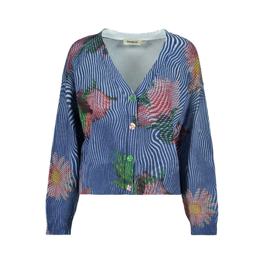 Desigual Blue Cotton Women's Cardigan - Nora
