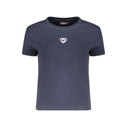 Desigual Blue Cotton T-Shirt – Berlin Collection