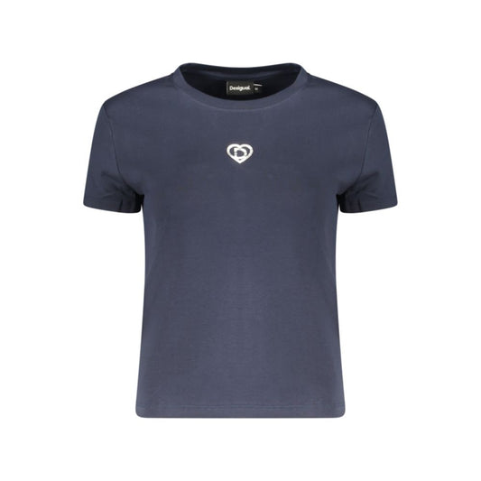 Desigual Blue Cotton T-Shirt – Berlin Collection