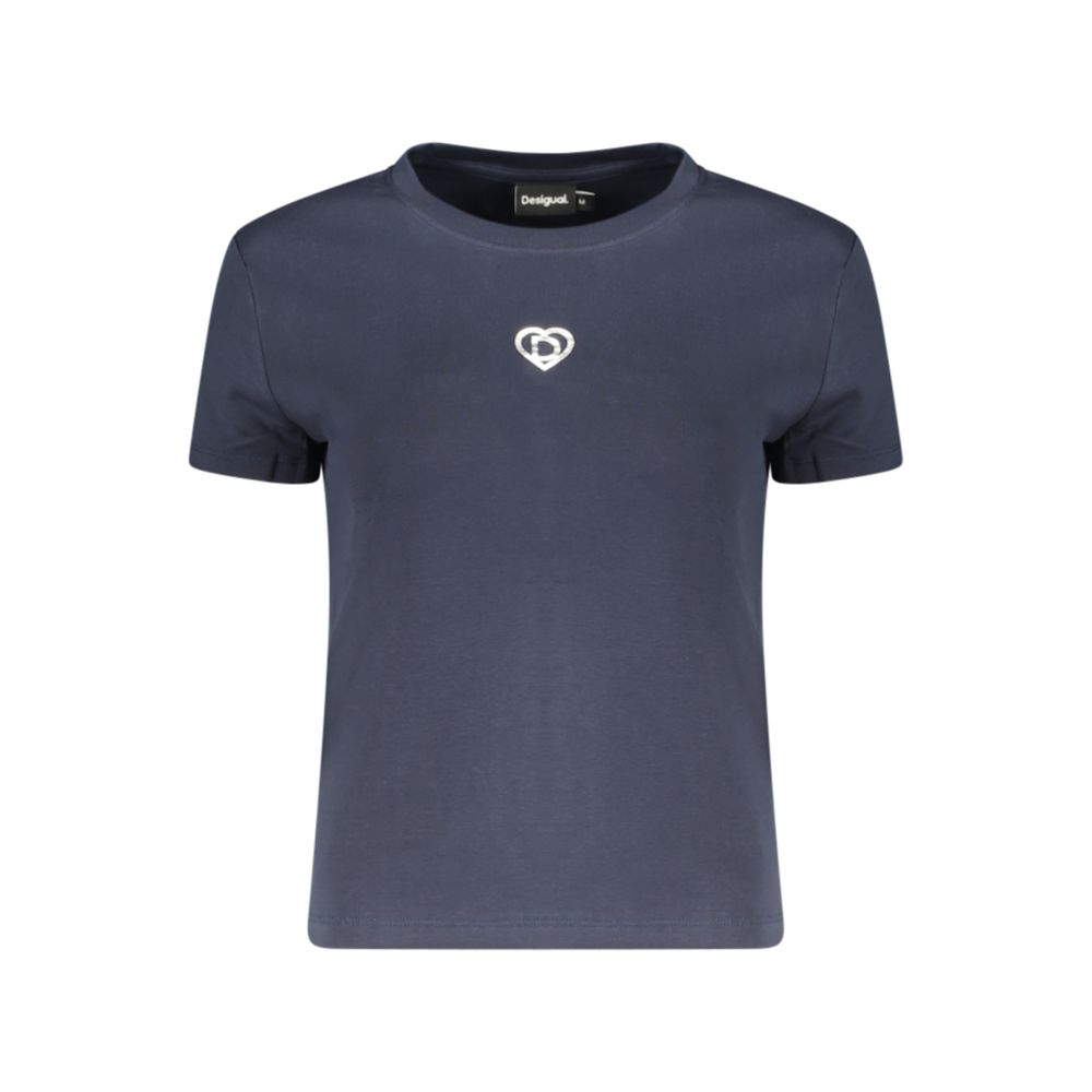 Desigual Blue Cotton T-Shirt – Berlin Collection