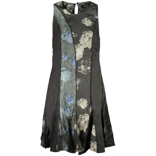 Desigual Nero Viscosa Women Dress - Bold Charm for Every Occasion