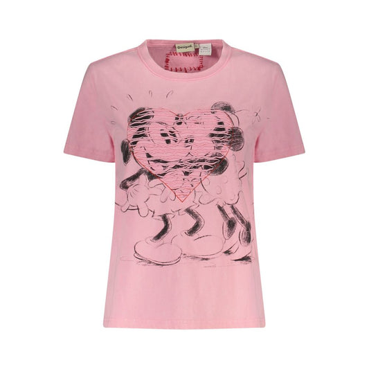 Desigual Rosa Cotton Women T-Shirt - CORE MICKEY