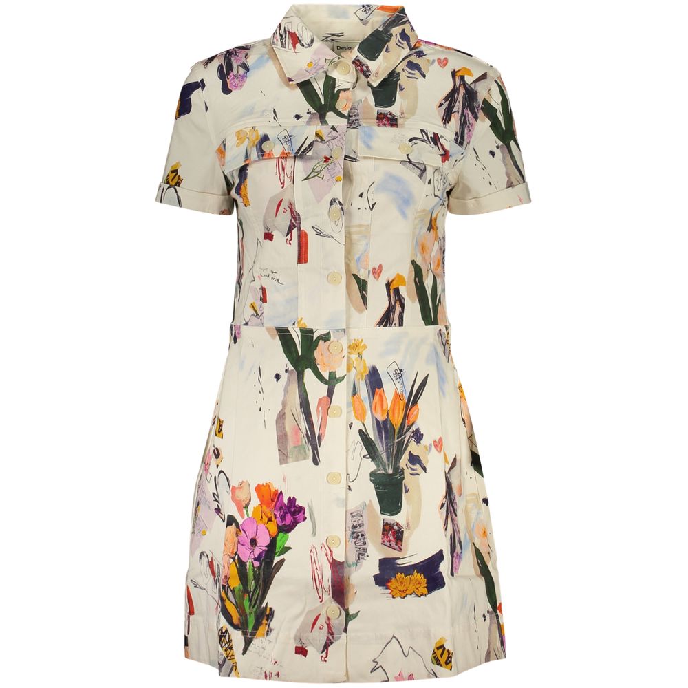 Desigual Vibrant White Viscosa Women Dress