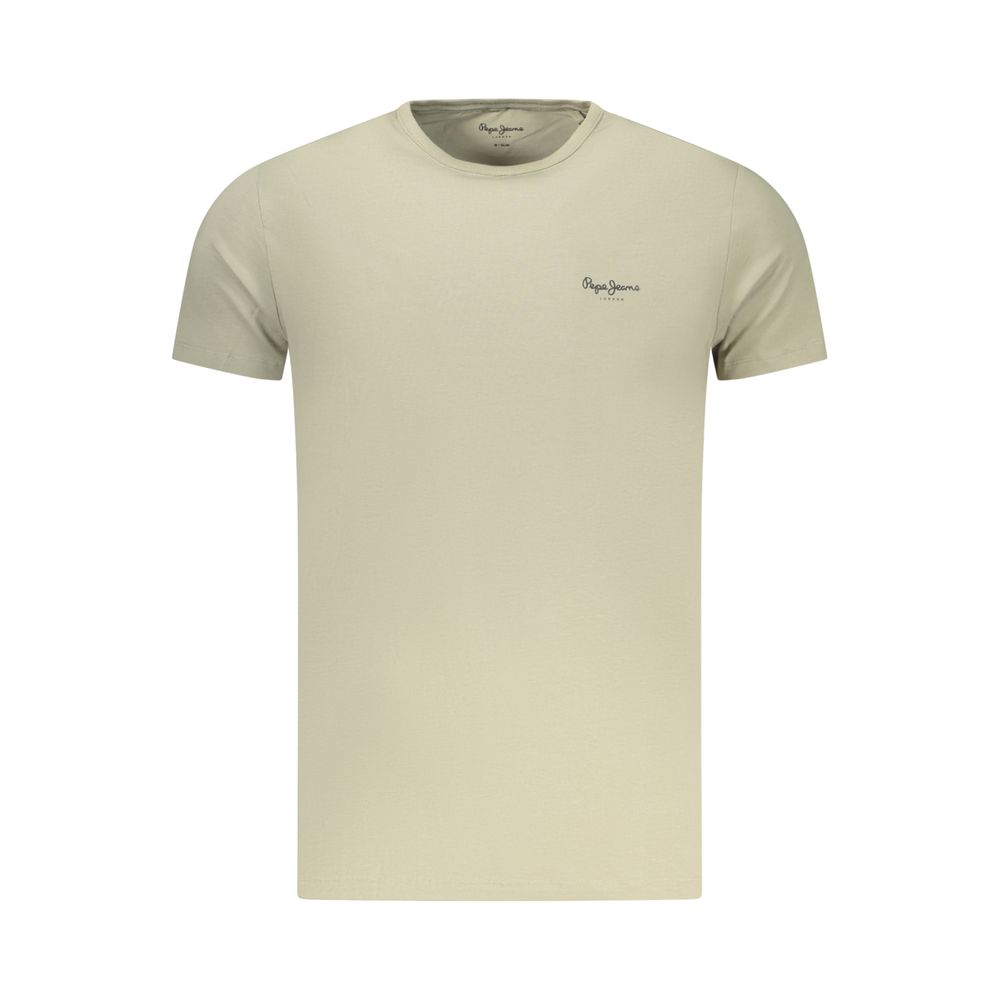 Pepe Jeans Green Cotton T-Shirt - Effortless Style Meets Comfort
