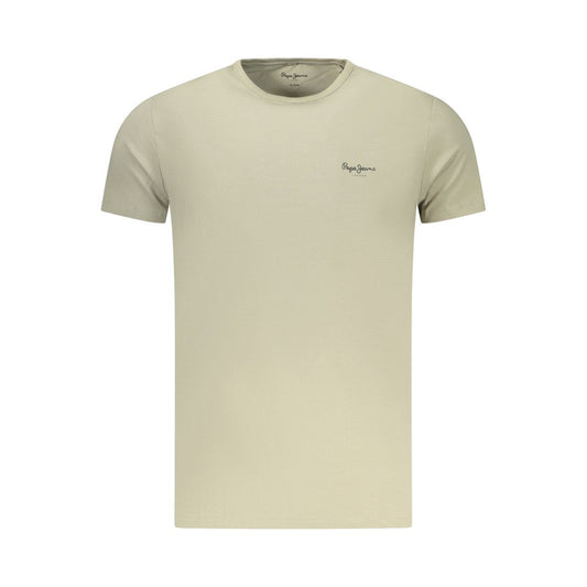 Pepe Jeans Green Cotton T-Shirt - Effortless Style Meets Comfort