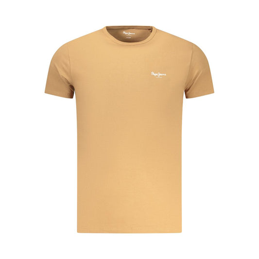 Pepe Jeans Brown Cotton T-Shirt: Effortless Urban Style