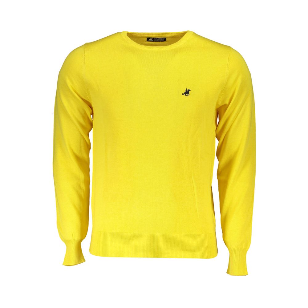 U.S. Grand Polo Giallo Cotton Men Sweater - Yellow - XXL