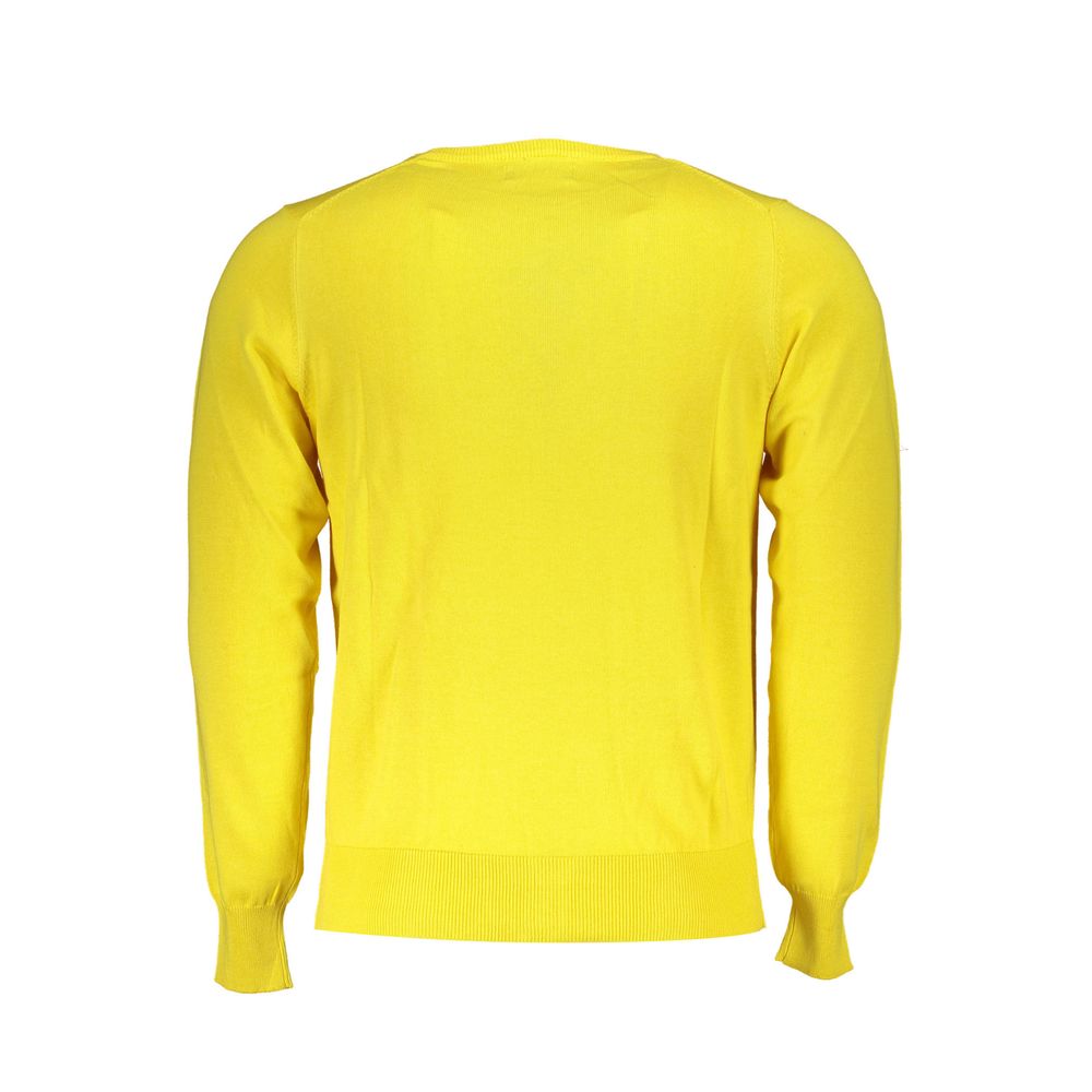 U.S. Grand Polo Giallo Cotton Men Sweater - Yellow - XXL