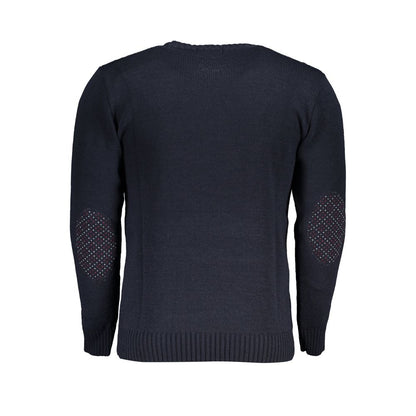 U.S. Grand Polo Blue Acrylic Men's Sweater