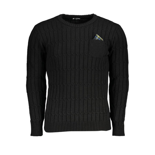 U.S. Grand Polo Black Acrylic Men Sweater