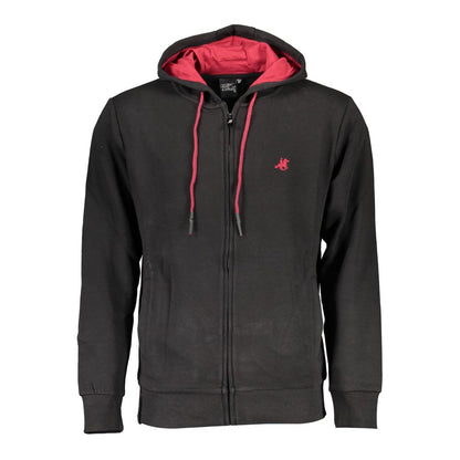 U.S. Grand Polo Black Cotton Men's Hoodie