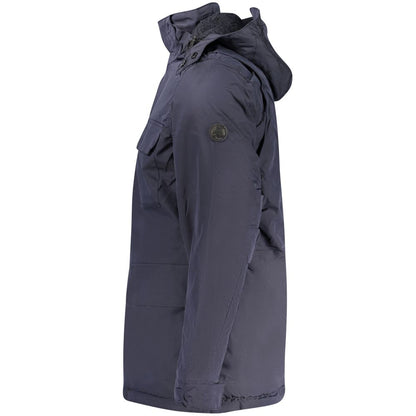 U.S. Grand Polo Blue Polyester Men's Parka Jacket