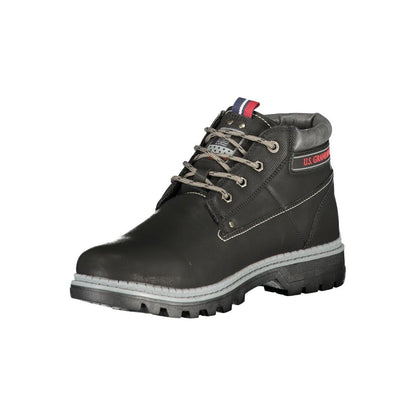 U.S. Grand Polo Marrone Polyurethane Men Ankle Boot - Black