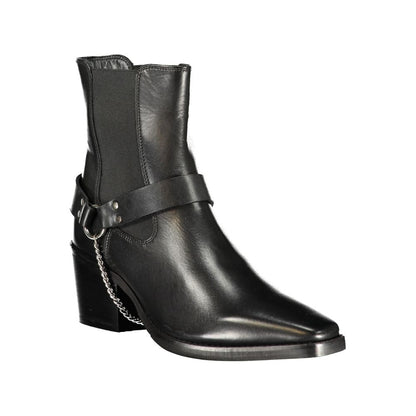 Cafenoir Black Leather Women Ankle Boot EU36/US6 - EU41/US11