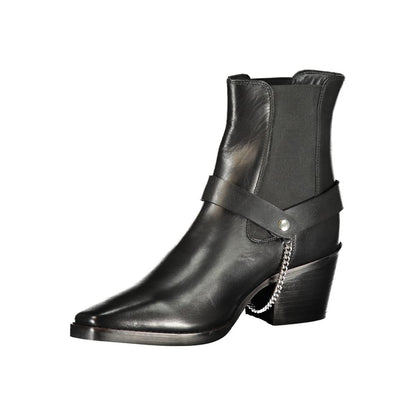 Cafenoir Black Leather Women Ankle Boot EU36/US6 - EU41/US11