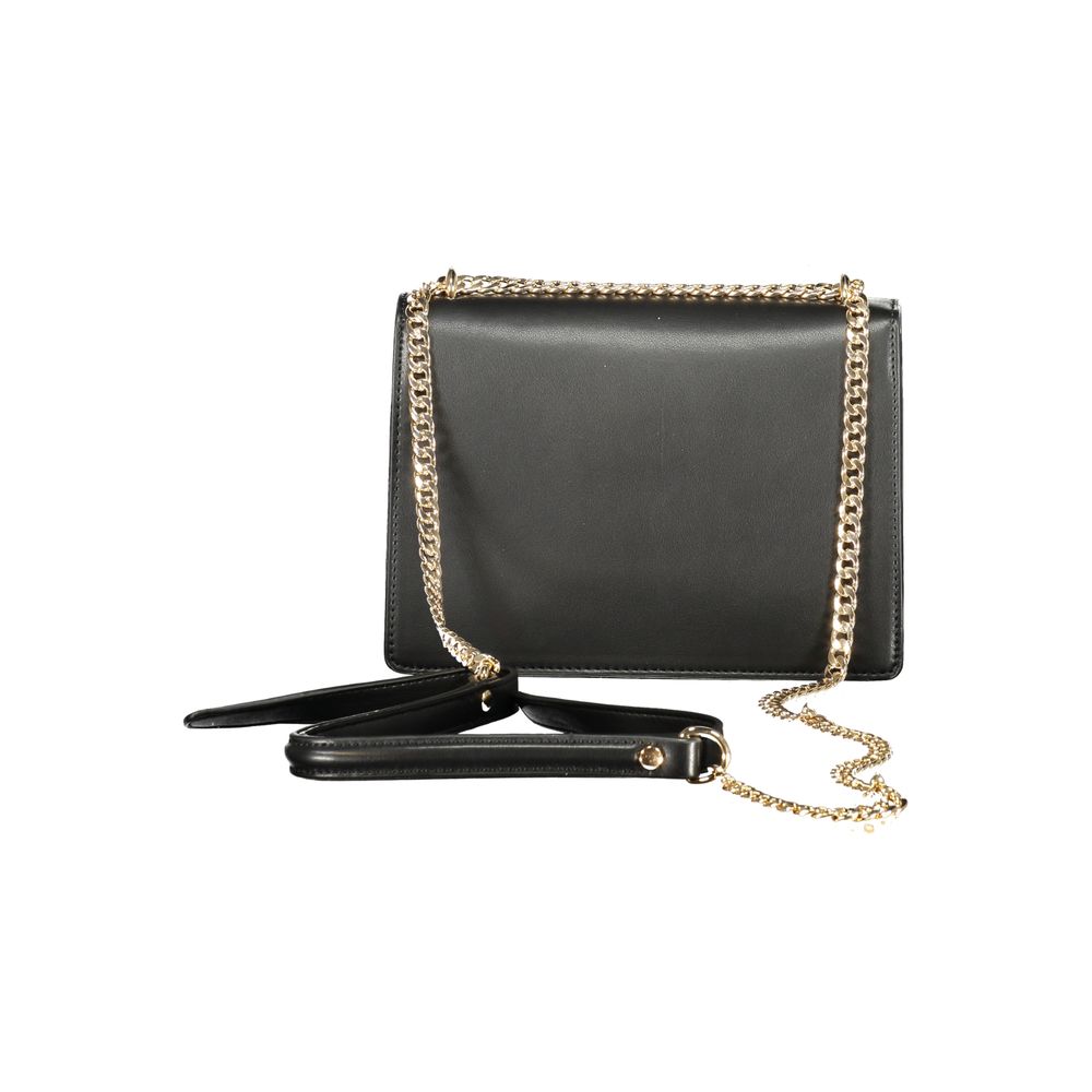 Cafenoir Chain Shoulder Bag Black Polyurethane Women