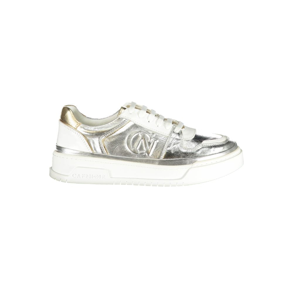 Cafenoir Argento Leather Women Sneaker - Silver - EU36/US6, EU37/US7, EU38/US8, EU39/US9