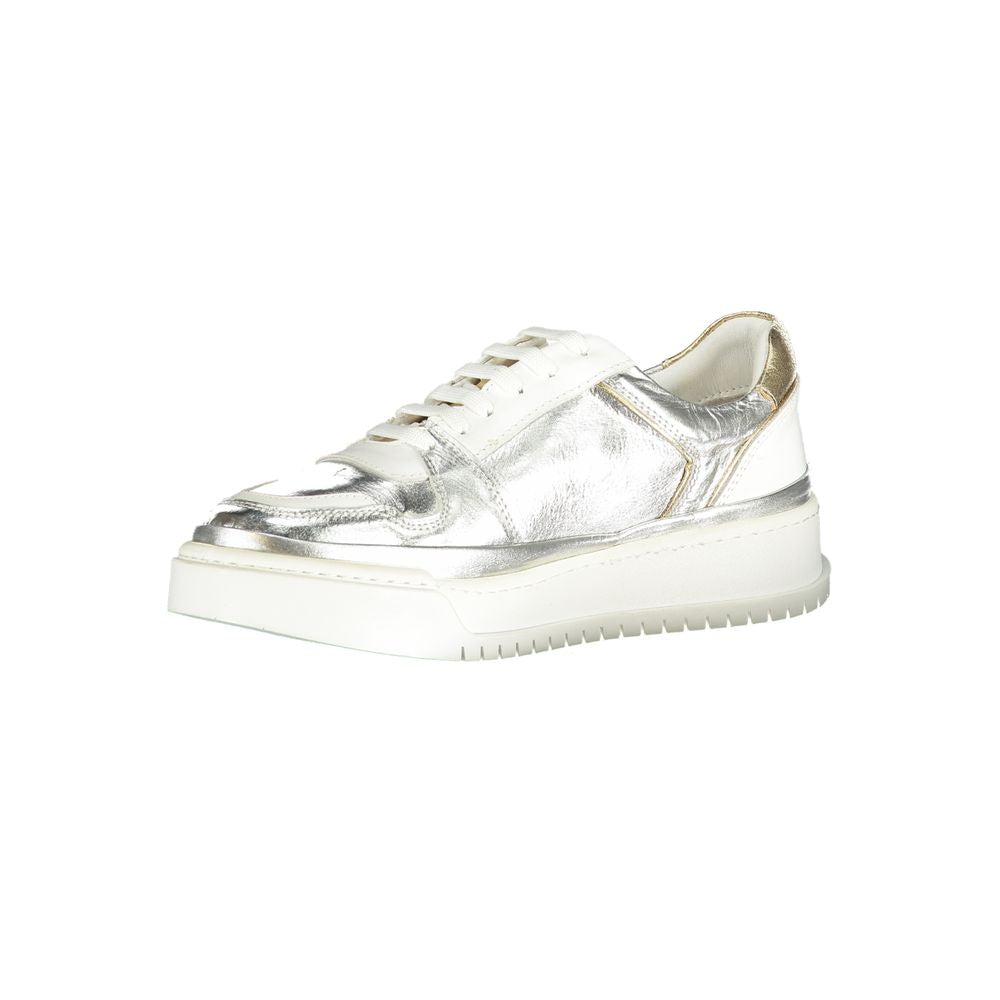 Cafenoir Argento Leather Women Sneaker - Silver - EU36/US6, EU37/US7, EU38/US8, EU39/US9