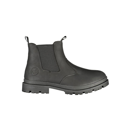 Avirex Nero Polyurethane Men's Ankle Boot - Black