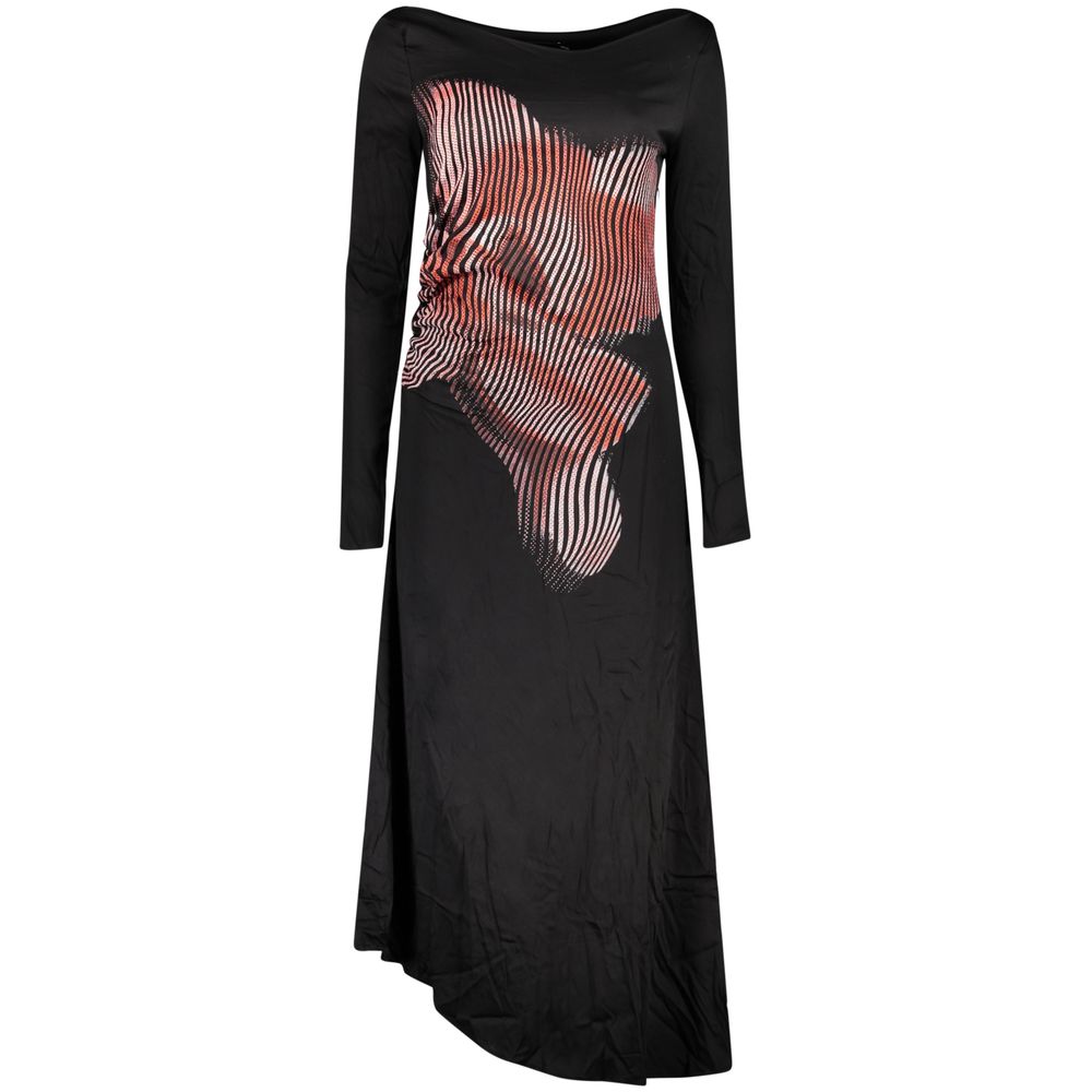 Desigual Black Viscose Women Dress - Bold Statement Piece