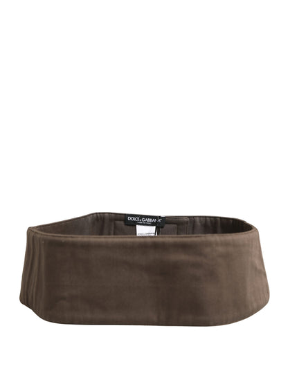 Dolce & Gabbana Brown Viscose Wide Belt Waist Cummerband for Men
